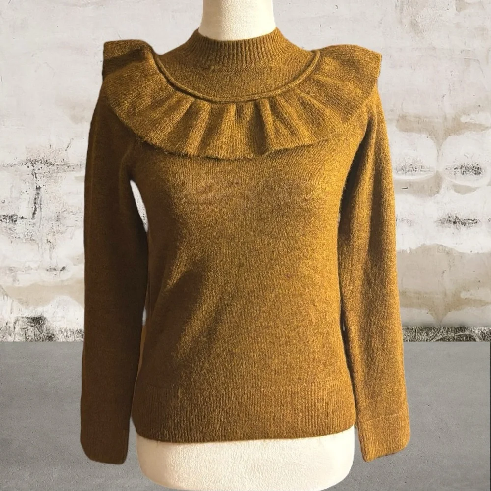Greylin Women's Golden Brown Knit Sweater Size XS - Picture 2 of 6